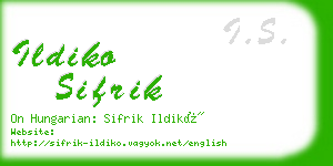 ildiko sifrik business card